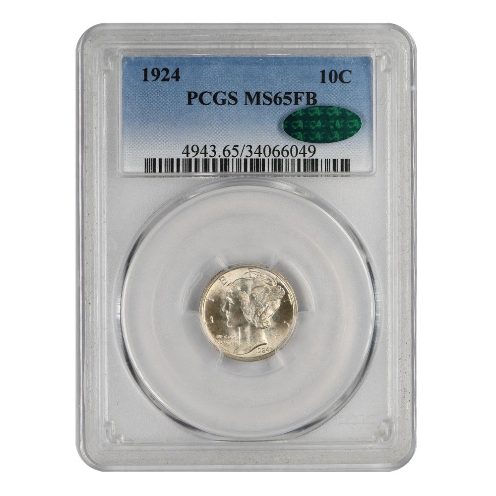 1924 Mercury Dime PCGS MS-65 FB