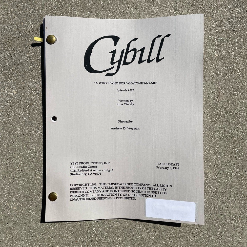 CYBILL 1996 TV Series SET Production Used Scripts Table Final Revised Drafts