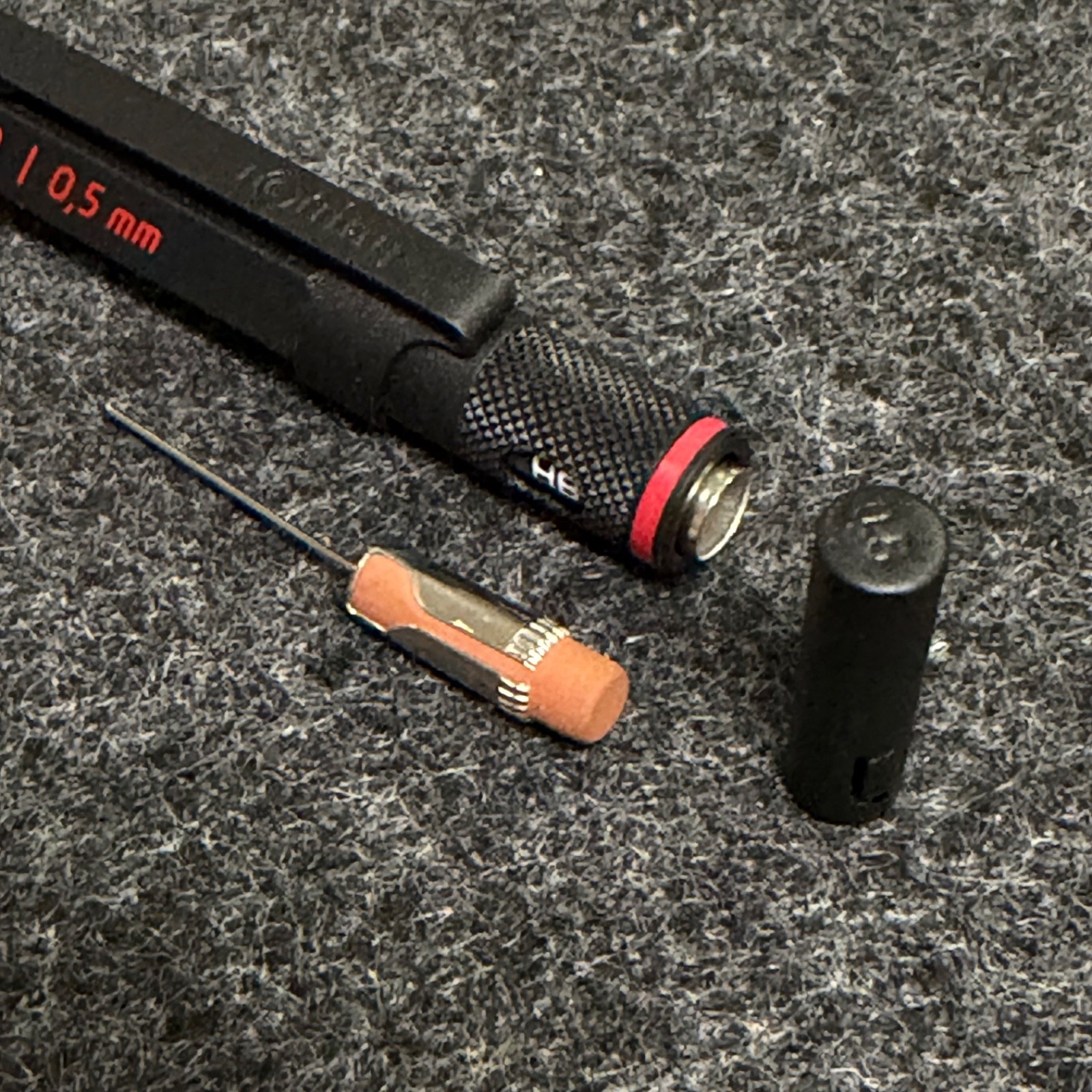 Vintage 1989 rOtring 600 0.5mm 502 605 Black Mechanical Pencil Rare NOS