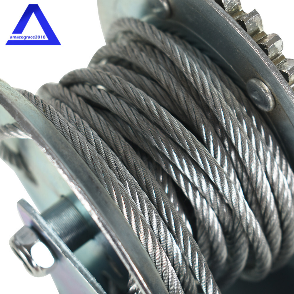 1600lbs Hand Winch Boat Winch Hand Crank Winch W/10m (32ft) Cable Manual Winches