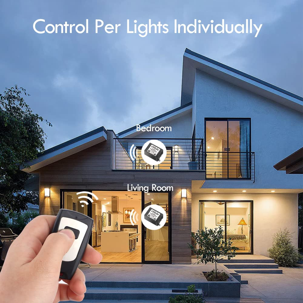 Emylo Wireless Remote Switch RF DC 12V 1 Channel One Relay Light Switch Transmit