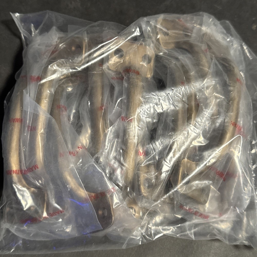 12 BRASS COLOR HANDLES DRAWER PULLS  4" KITCHEN CABINET WINDOW PULL GRASP BULK