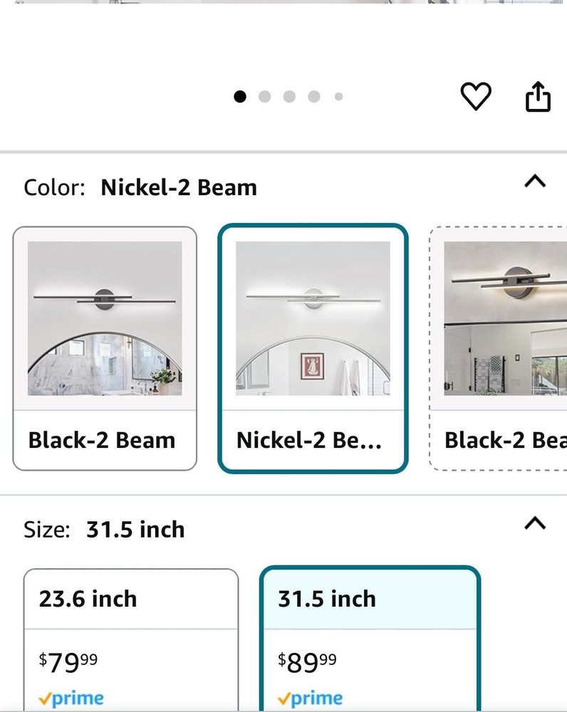 Mirror Vanity Lighting Fixtures