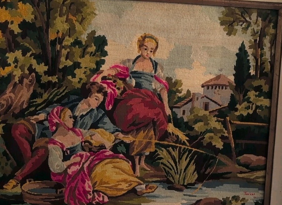 Framed Antique Needlepoint