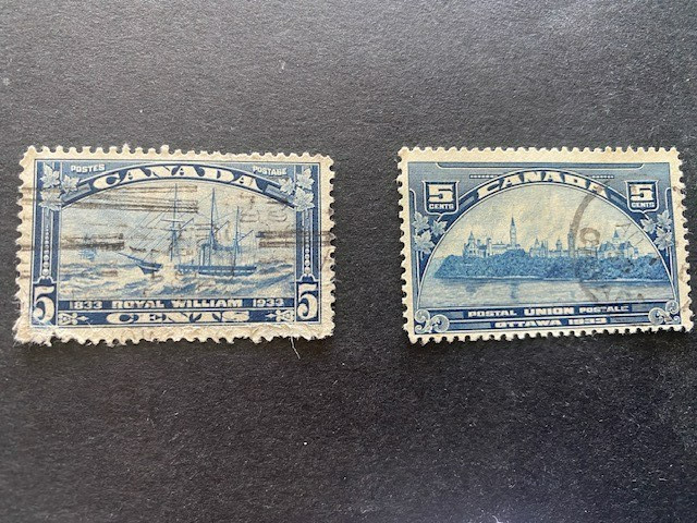 1933 CANADA # # 202,204, SHIPS ,USED