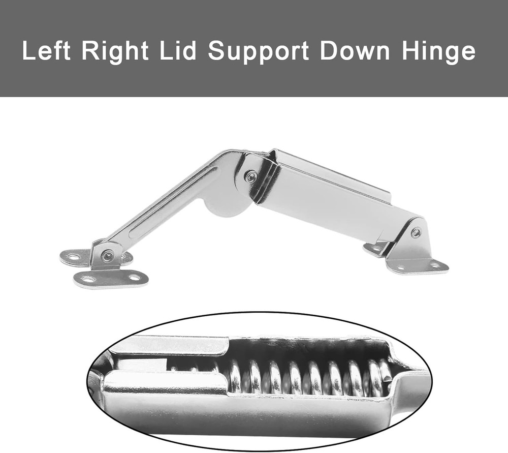 Spring Lid Support Hinge, 2Pcs Left Right Hardware Hinge for...