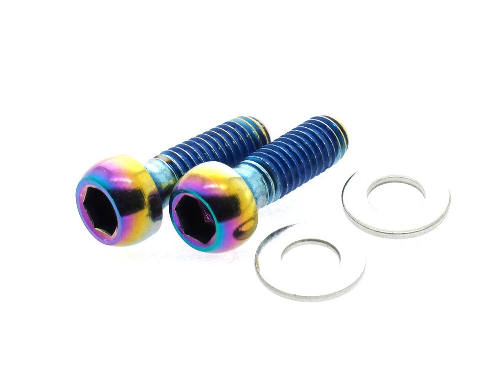 SRAM Caliper Mounting Hardware Stainless Rainbow Bolts, 2pcs