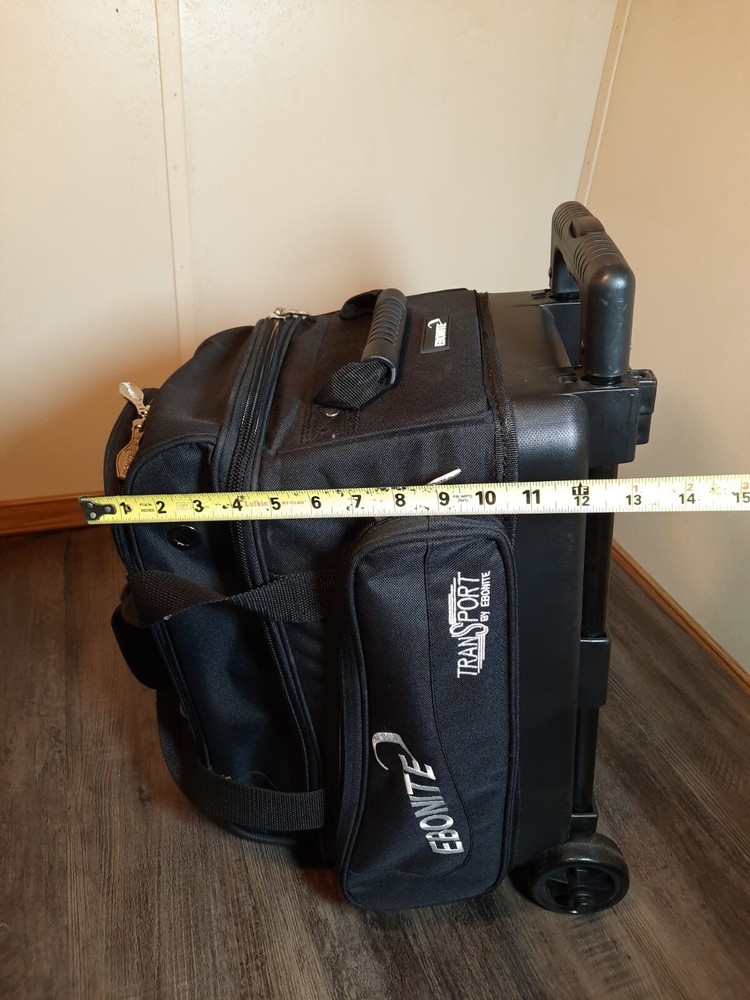 Ebonite Transport 2 Ball Roller Bowling Bag Black