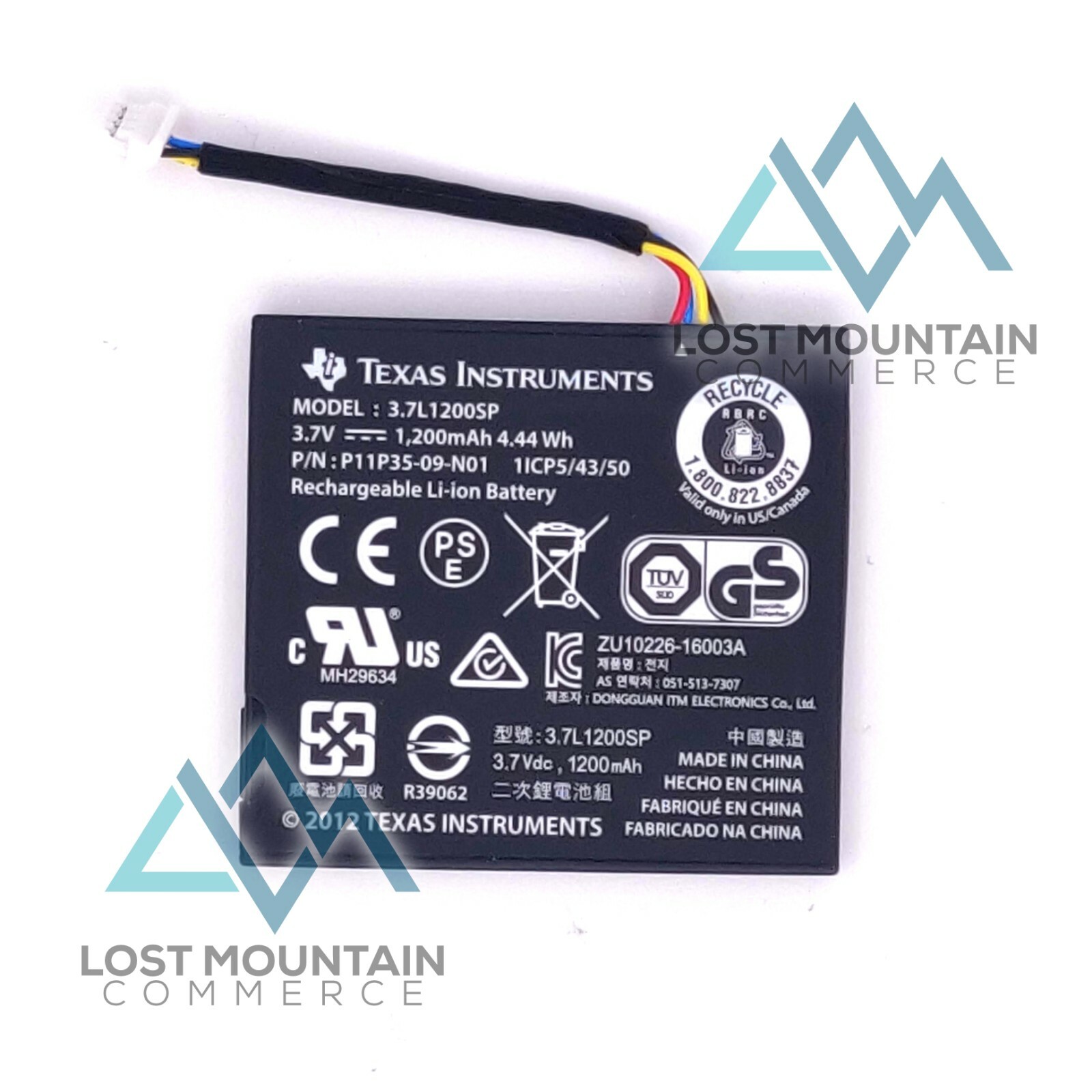 New Genuine Texas Instruments Rechargeable Battery with Wire CX CAS Ti-84+ CSE