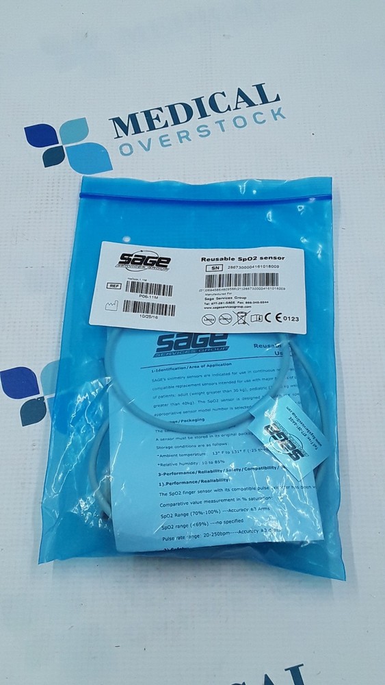 SAGE SpO2 Sensor Nellcor 1.1M REF P06-11M