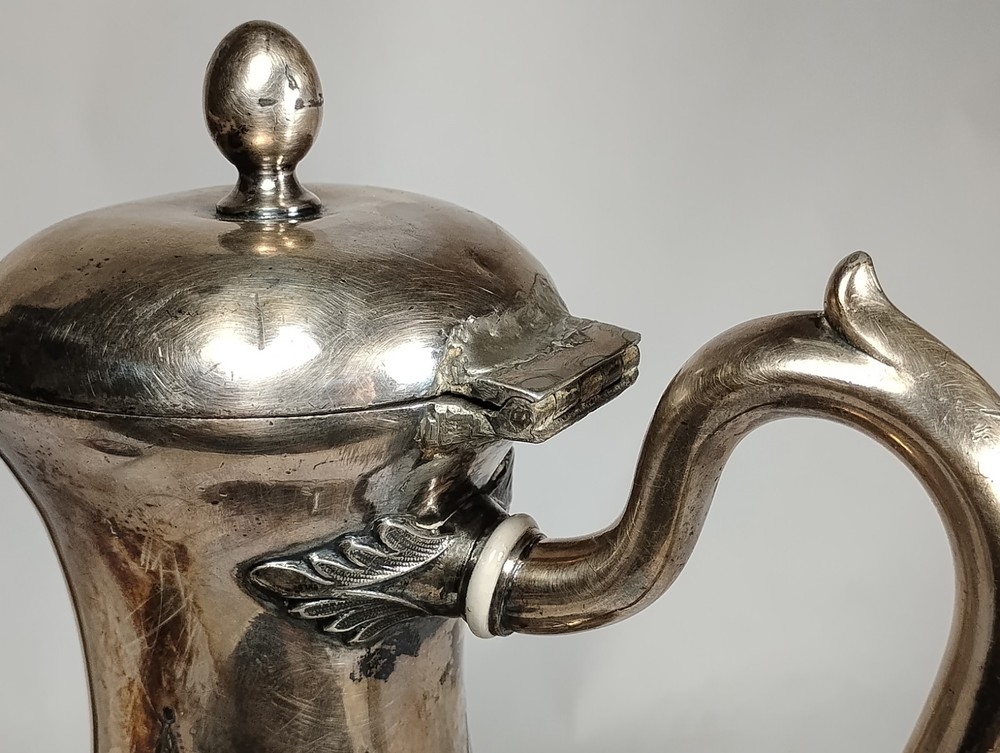 Old Vintage Ornate Silver Plated Teapot Tarnished Engraved Unique Designs