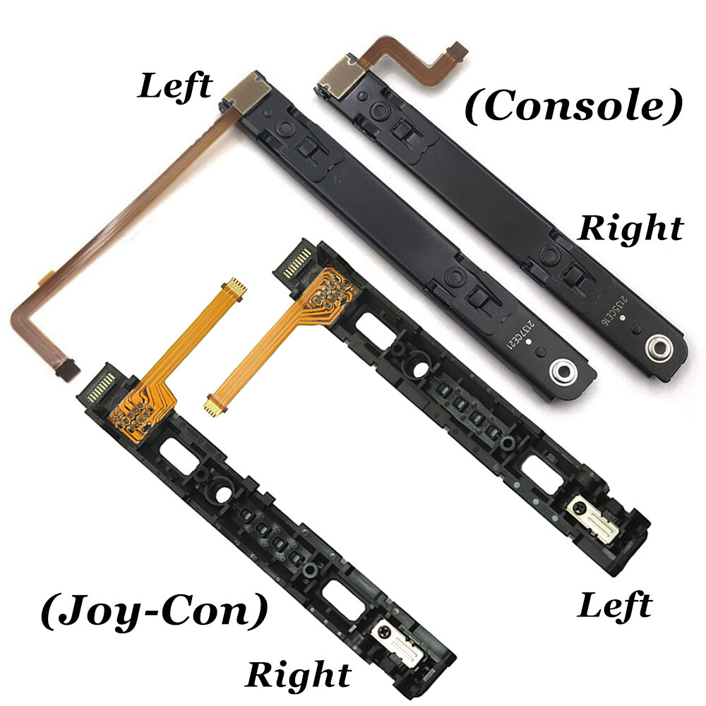 For Nintendo Switch OLED Left & Right Slider Rail Replacement with Flex Cable