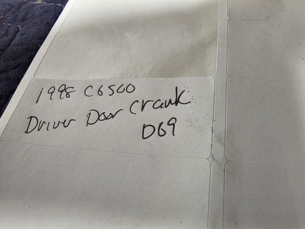 GMC C6500 Driver Door Crank
