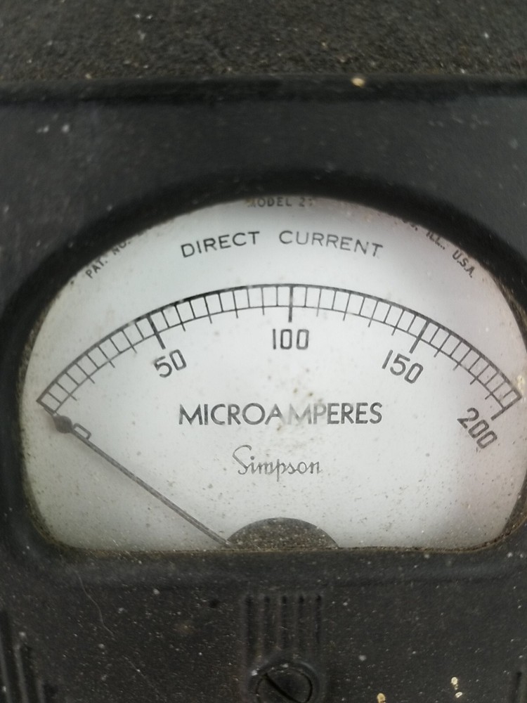 Simpson Model 27 Microamperes Direct Current In Housing