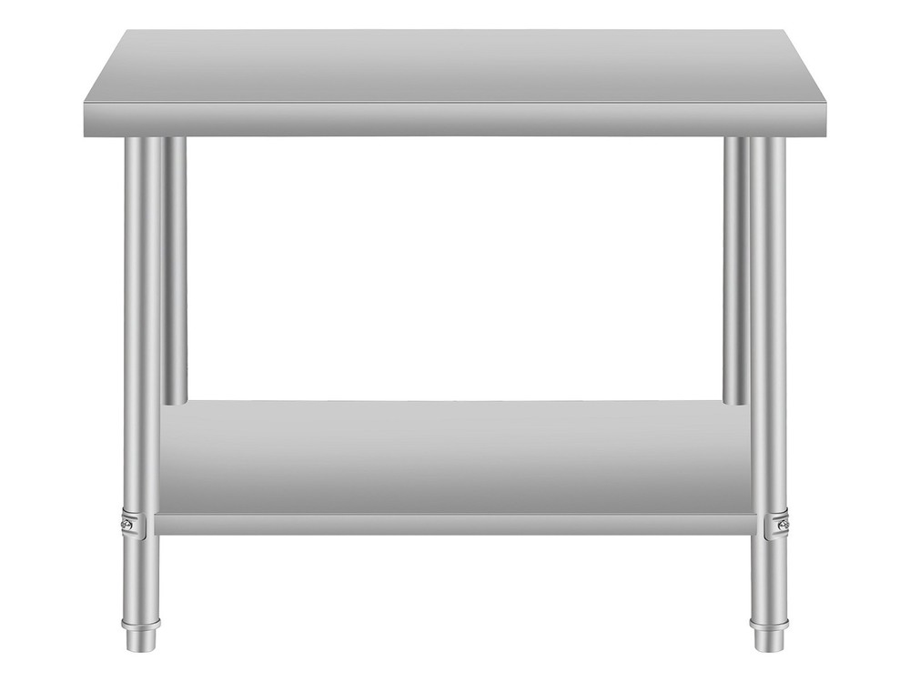 36x24 Stainless Steel Table for Prep Work with Adjustable Undershelf