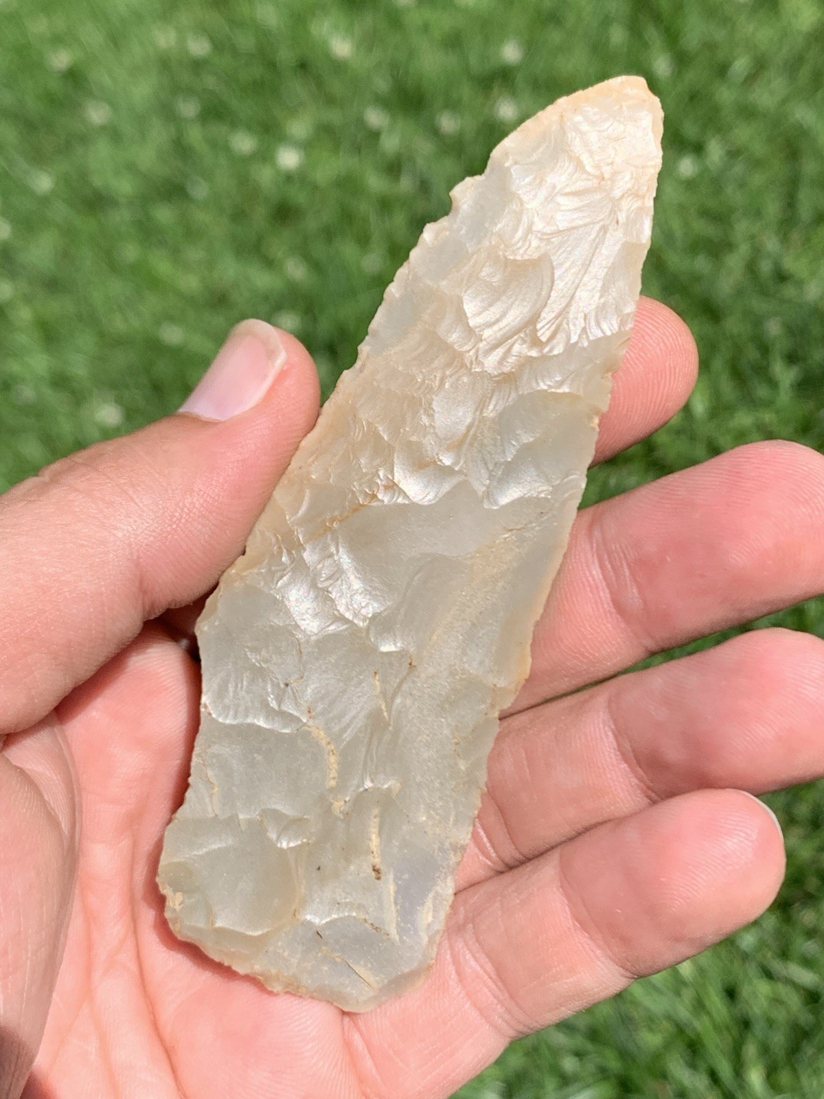 Authentic Archaic Blade Arrowhead 4 1/8 Fayette Co Kentucky Glossy Carter Cave