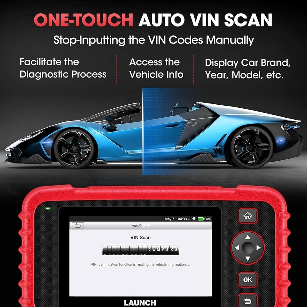 LAUNCH CRP123X V3.0 OBD2 Scanner Engine ABS SRS Code Reader Car Diagnostic Tool