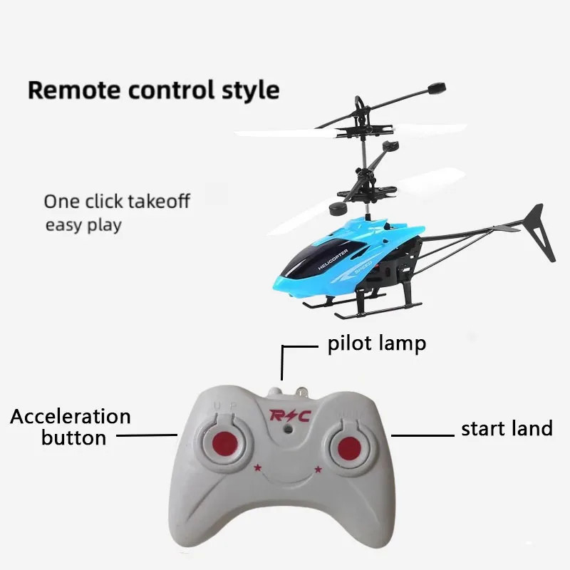Rechargeable Mini RC Drone Safe Fall-Resistant Remote Control Helicopter Toy