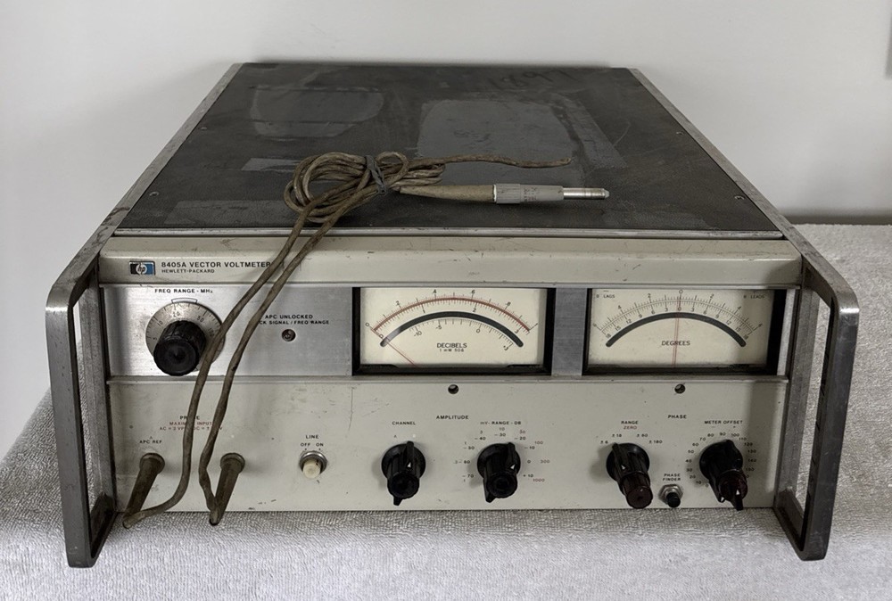 Hewlett Packard Voltmeter HP 8405A Vector With Probe No Power Cord Untested