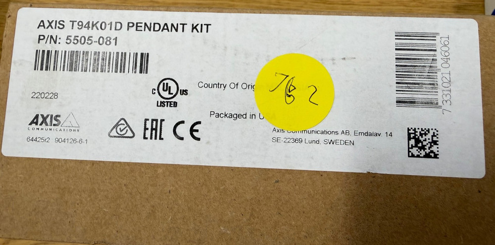 AXIS T94K01D Pendant Kit