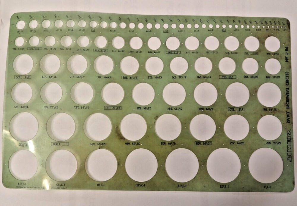Vintage Drafting: Timely--SMALL INCREMENT CIRCLES no T-89