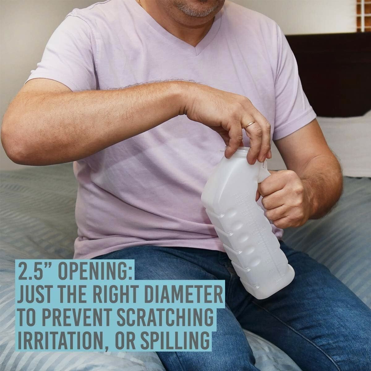 4 Pack Urinals for Men Male Urinal with Odor-Shield Lid