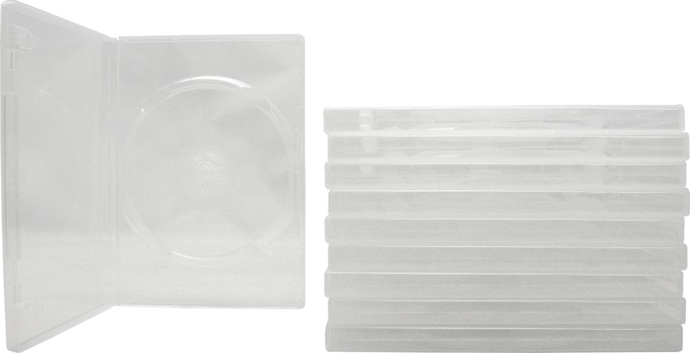 (10) CLEAR DVD Cases Single Disc Empty Replacement Standard Boxes 14mm #DVBR14CL