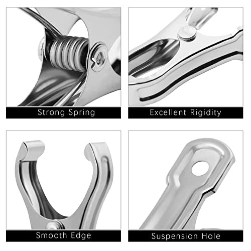 60 Pieces Stainless Steel Garden Clips for Heavy Duty Greenhouse