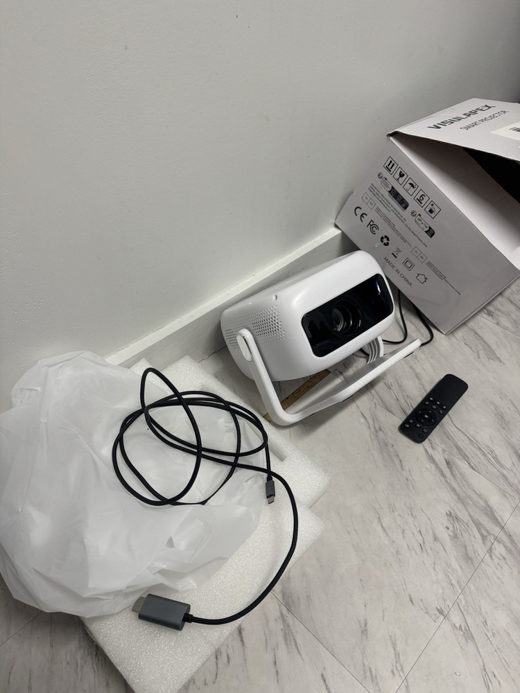 VisualApex E60HS Smart Projector HDMI White Desktop with Remote