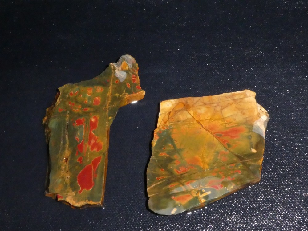 Cherry Creek Jasper  2 pieces-rough for cabbing-display, science