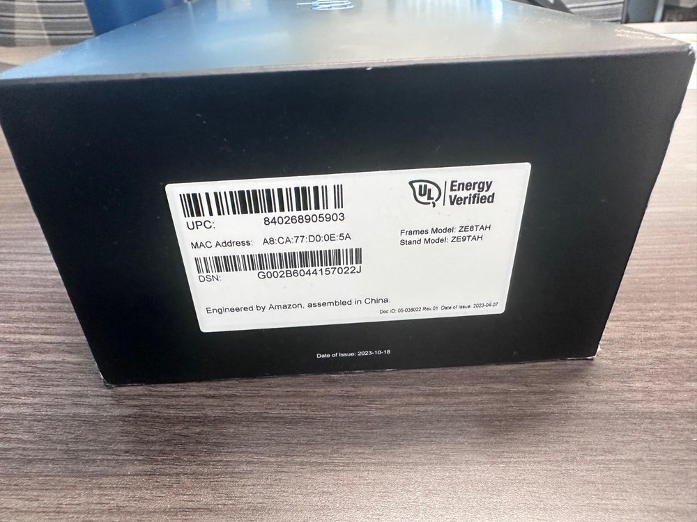 Amazon Echo Frames (3rd Gen) - Model ZE8TAH