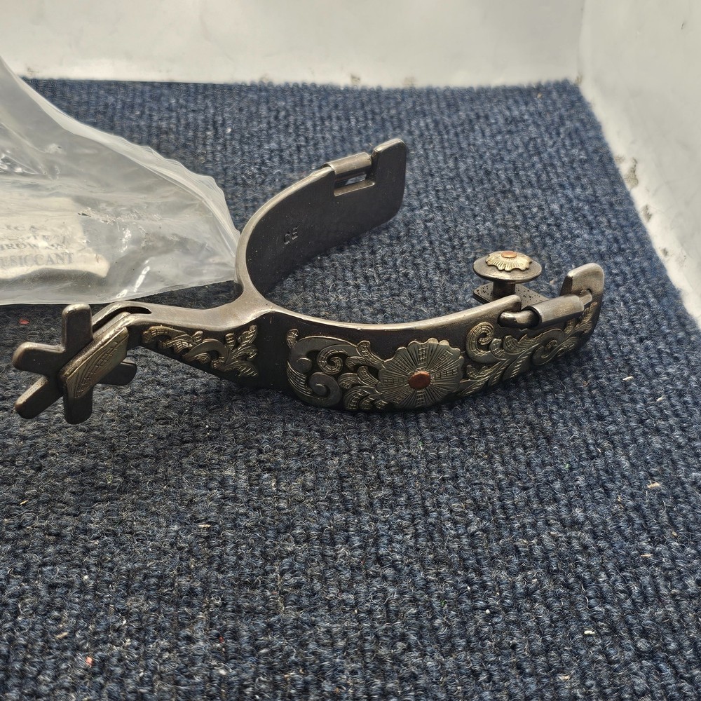 Classic Equine SPURPH241146 Spurs Performance Scroll Grayed Iron