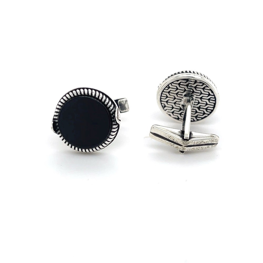 925 Silver Cufflinks with Chalcedony.