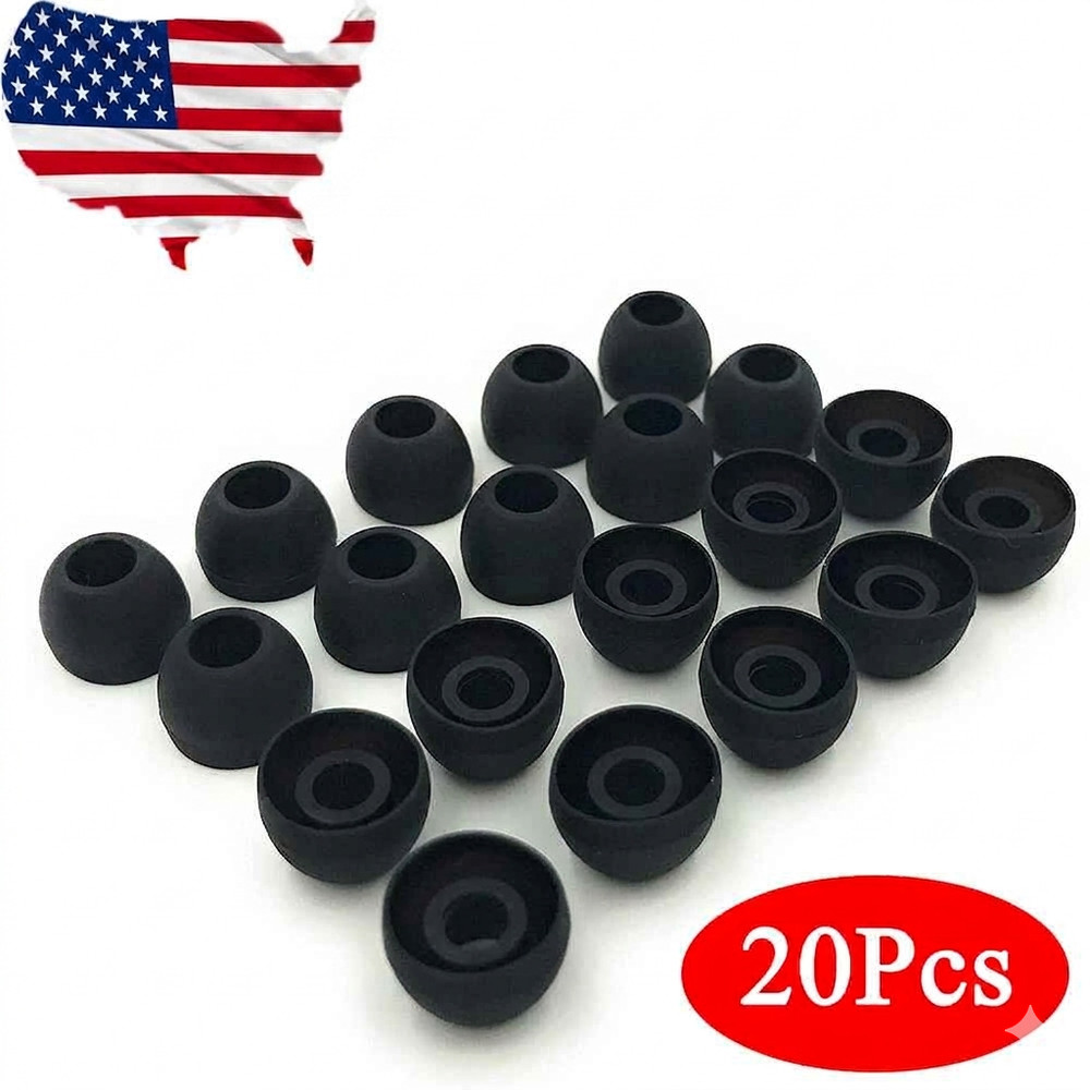 20 Pcs Universal Premium Ear Tips Silicone Replacement Earbud Earbuds