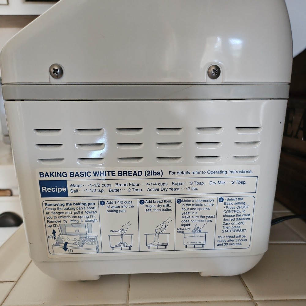 Zojirushi Home Bakery BBCC-V20 Bread Maker Machine 2lb Double Paddle Tested