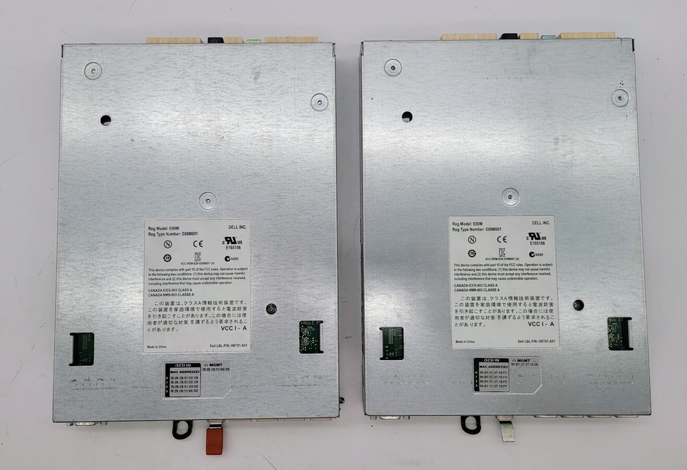 Lot of 2 DELL EQUALLOGIC CONTROL MODULE TYPE 11 CONTROLLER MODULE E09M001