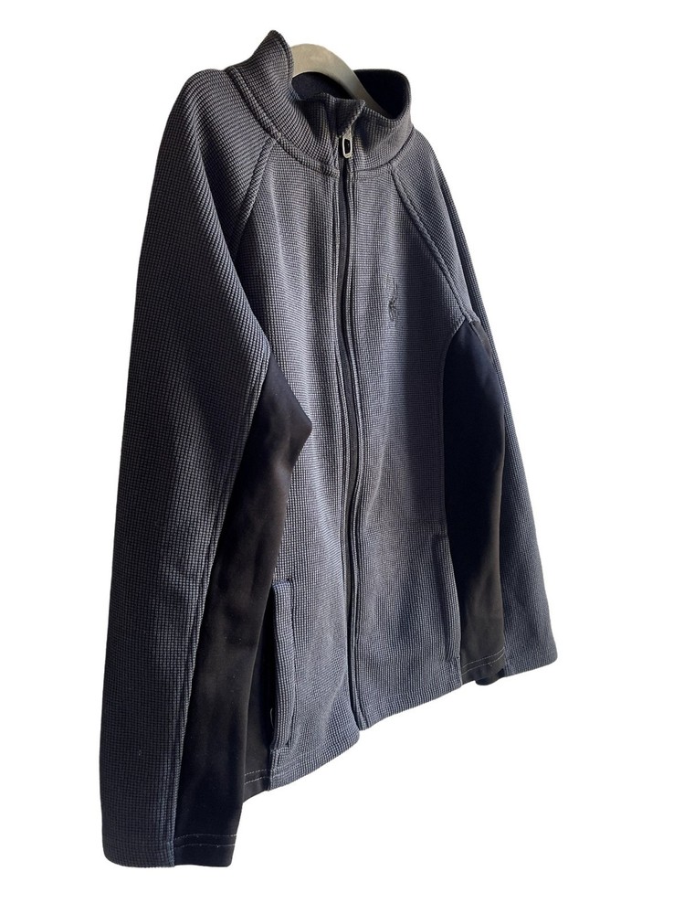 SPYDER Full Zip Gray Black Boys Jacket Size Medium