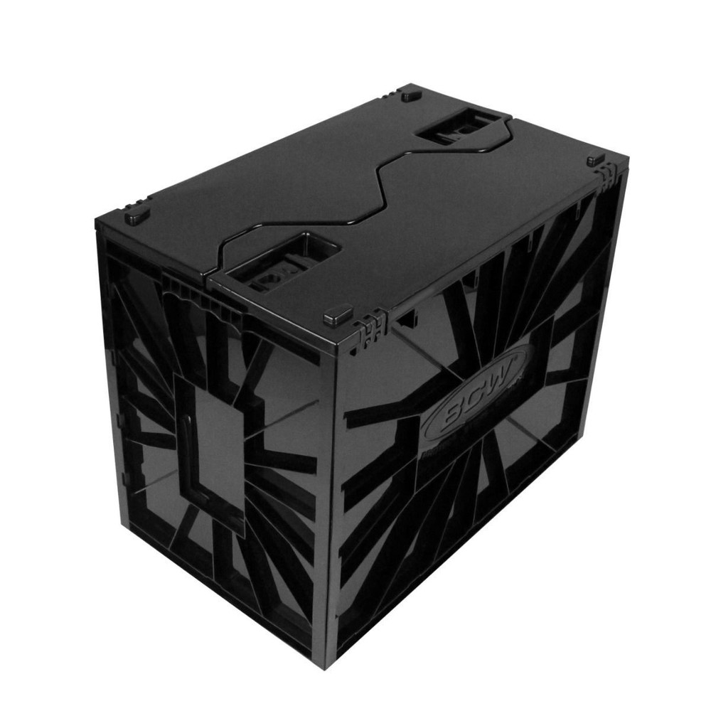 5 ( 1 Case) BCW Plastic Black Magazine Document Storage Bin Acid Free Stackable