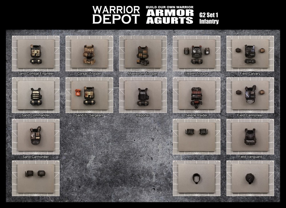 Acid Rain World Body Armor Agurts G2 Set1 - 1/18 3.75"