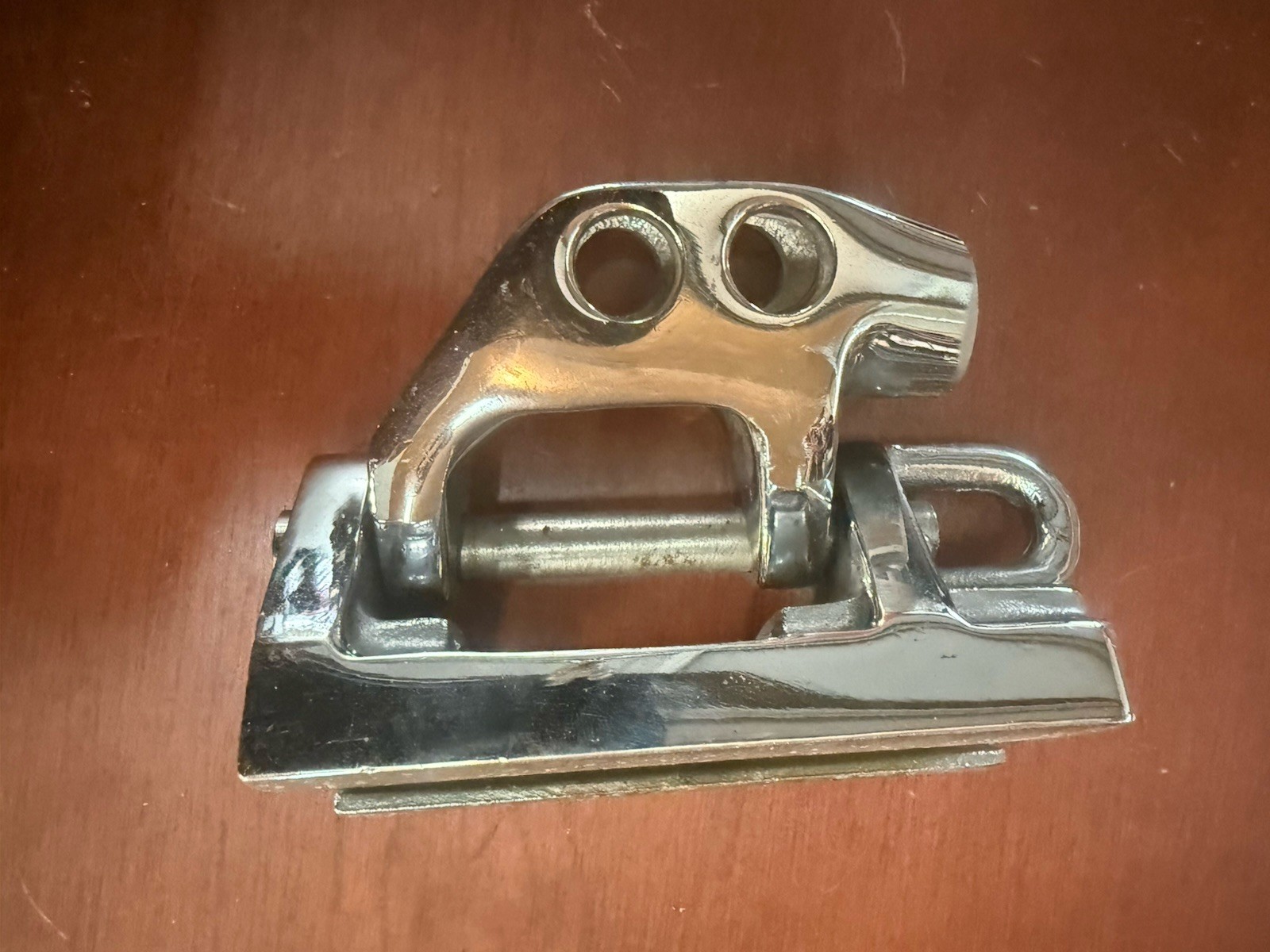 Sailboat Mast To Boom Gooseneck Chrome/Brass 1 1/4” Track