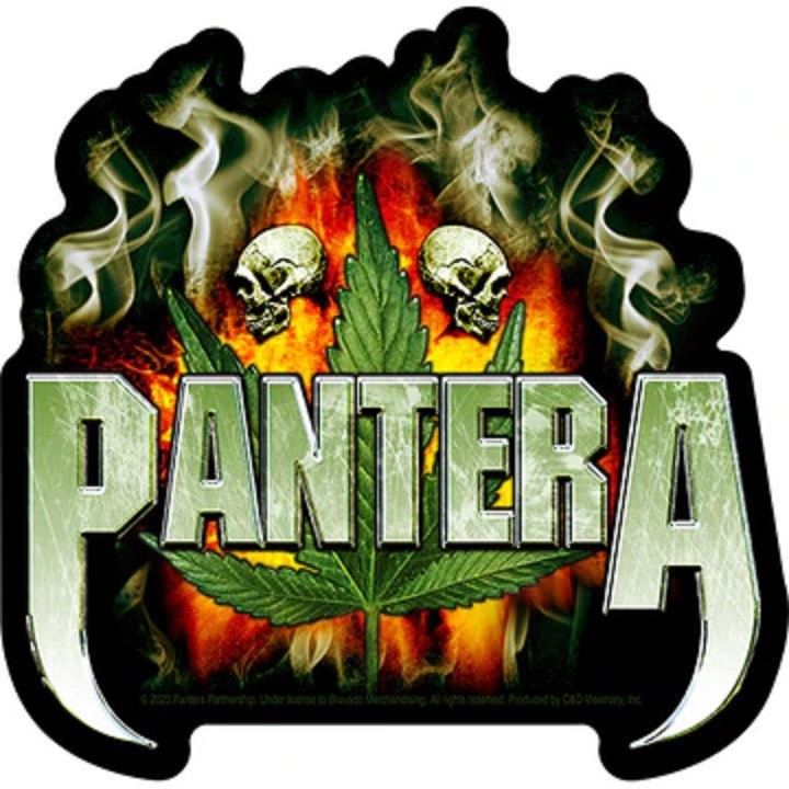 Pantera - Sticker - Skull Flames Logo-Licensed New