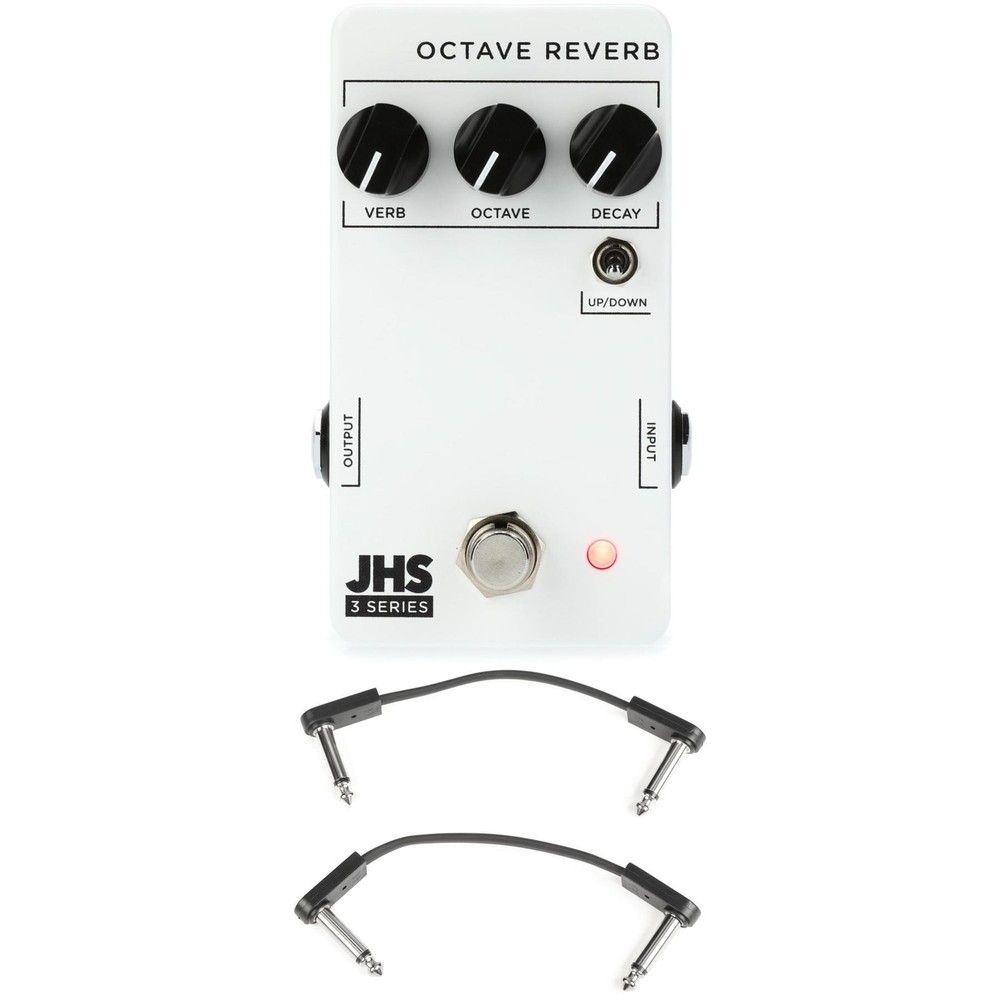 JHS 3 Series Octave Reverb Pedal with EBS Patch Cables