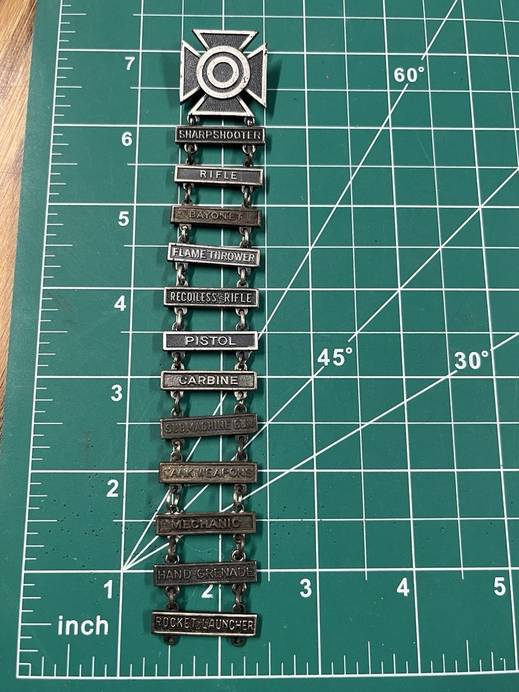 US Army Qualification Badge with 12 Bars!