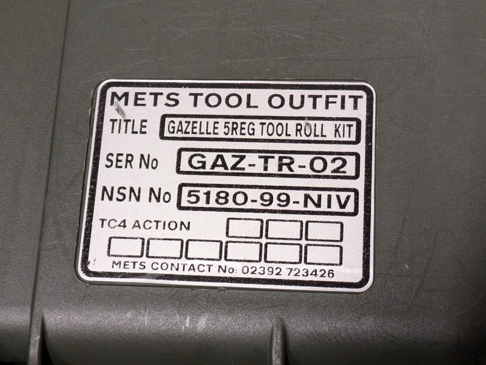 Royal Air Force Gazelle Helicopter Tool Box Lockable Protector Hardigg Peli Case