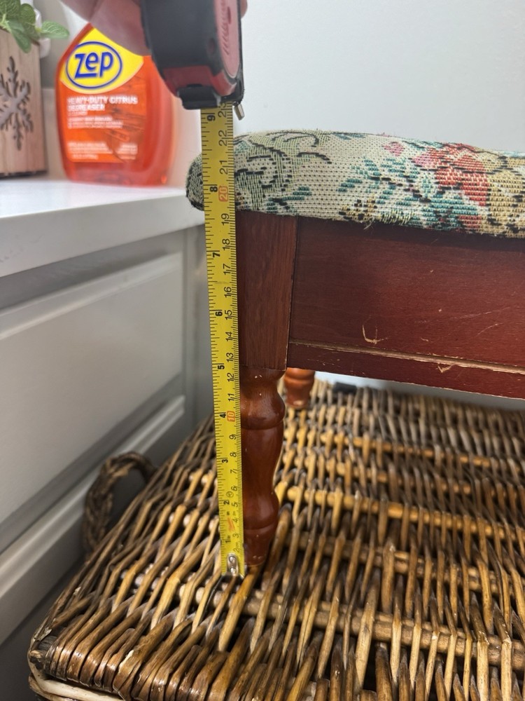 Vintage Tapestry Footstool