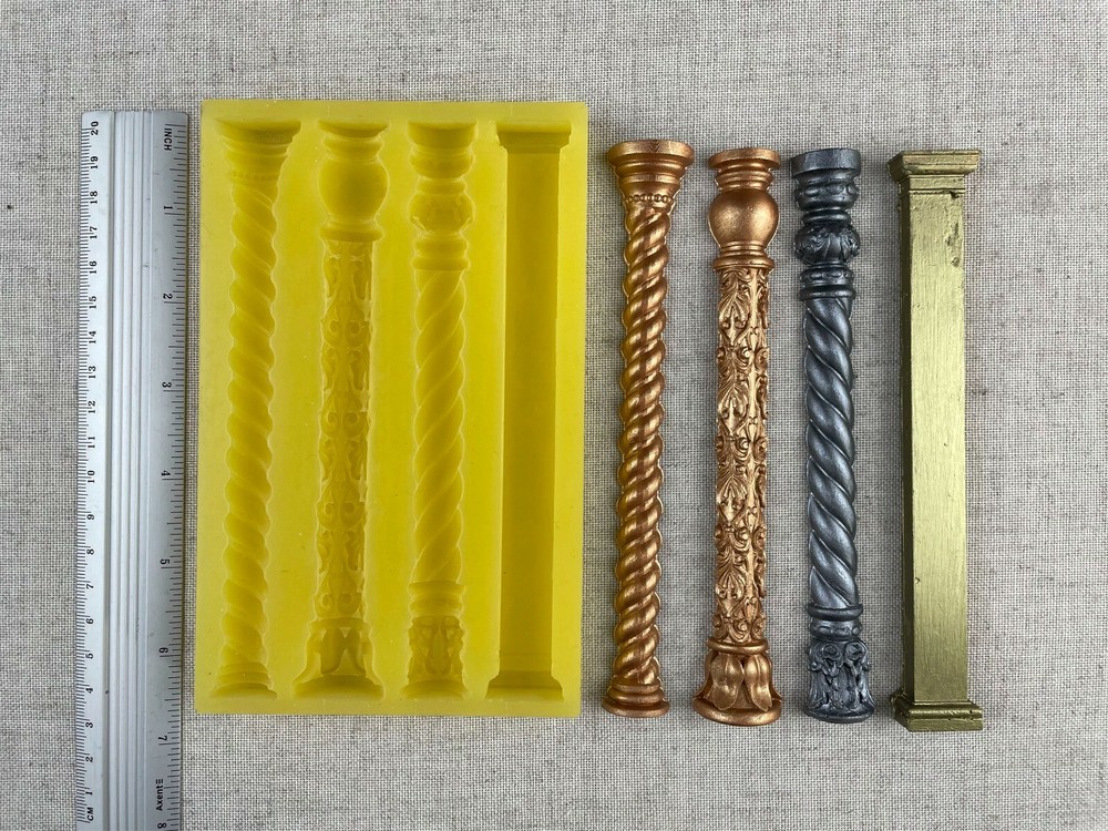 Silicone mold Half Column Miniature architectural column 1/12 scale Accessories