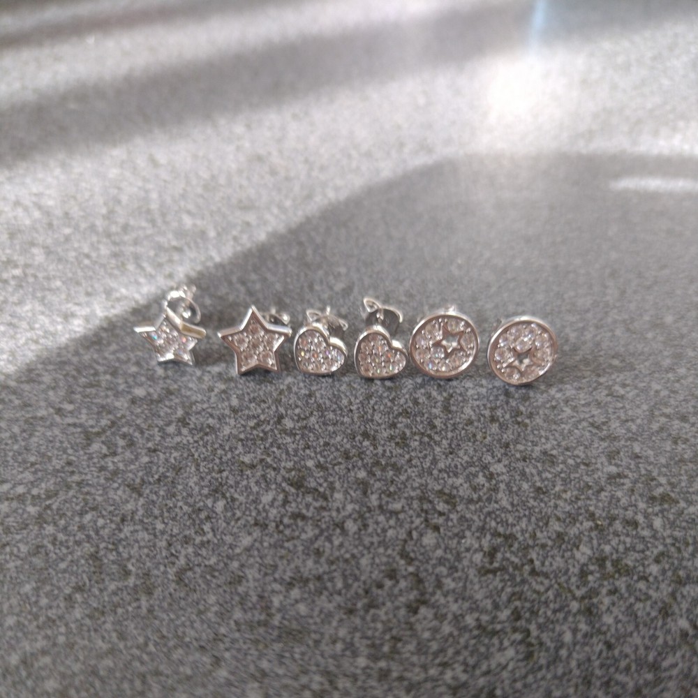 Silver Plated Earring Set