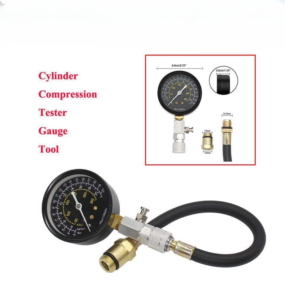 New Engine Compression Tester Testing Gauge Gage Check Test Tool 0-300 PSI