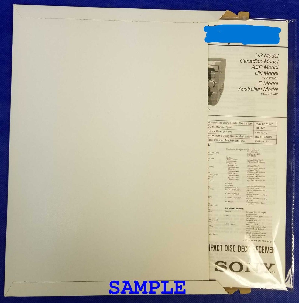 SONY D-E440 D-E441 D-E441SR D-E443 D-E445 Service Manual Original Paper OEM Repa