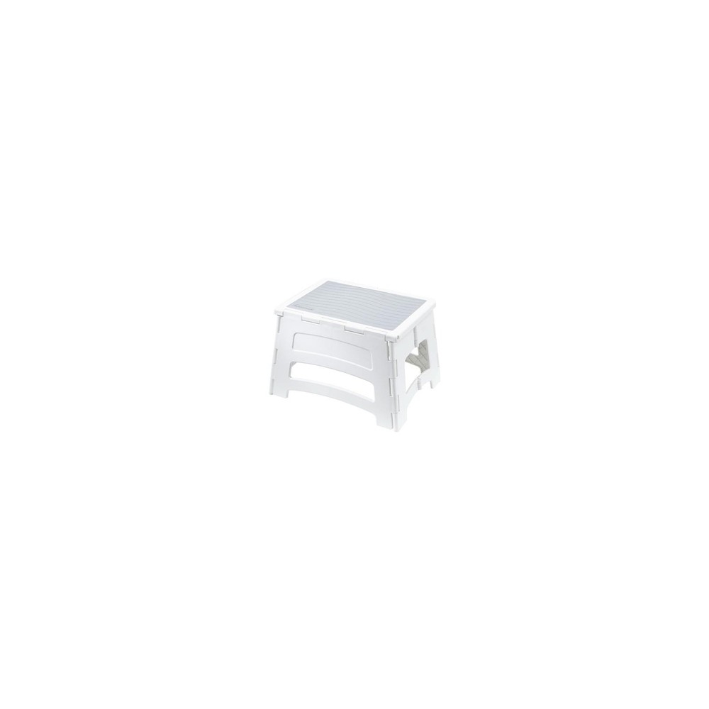 Rubbermaid RM-PL1W Folding Step Stool, Plastic - Quantity 1